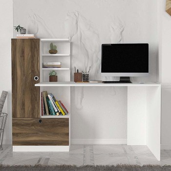 Γραφείο Art Maison Απόνησος - White Walnut (149,5x60x120εκ.)
