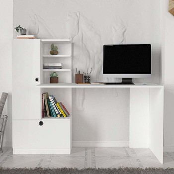 Γραφείο Art Maison Απόνησος - White Walnut (149,5x60x120εκ.)