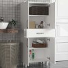 Ντουλάπι κουζίνας - μπάνιου Art Maison Ζίρος - White (59,4x31,5x140εκ.)