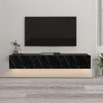 Έπιπλο τηλεόρασης Art Maison Πάτμος - Black (180x29,5x29,5εκ.)