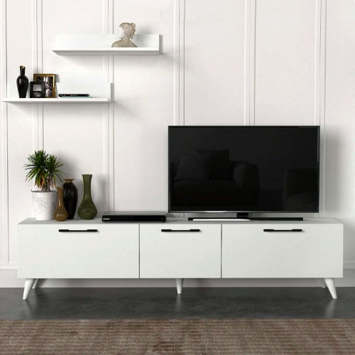 Έπιπλο τηλεόρασης Art Maison Βεργούδια - White (180x31,3x42εκ.)