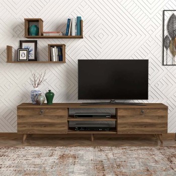 Έπιπλο τηλεόρασης Art Maison ΧΡΥΣΗ - Walnut (180x31,5x45εκ.)