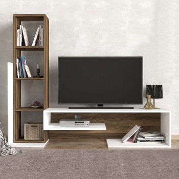 Σύνθεση τηλεόρασης Art Maison Διαφάνιο - White Walnut (153,6x39x131εκ.)
