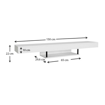Έπιπλο τηλεόρασης επιτοίχιο Art Maison ΥΔΡΑ - White
