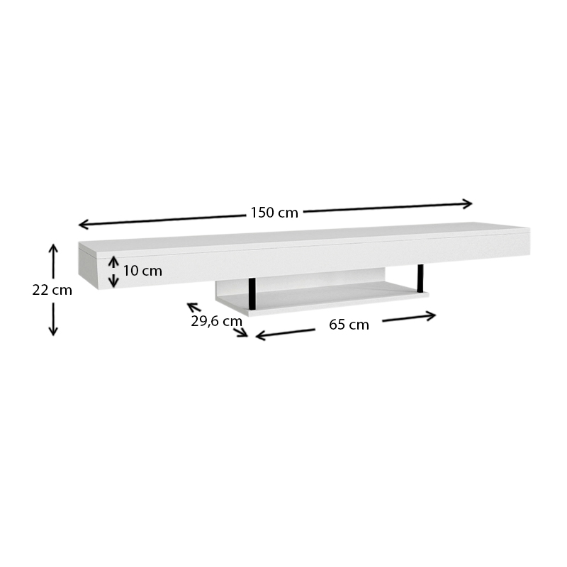 Έπιπλο τηλεόρασης επιτοίχιο Art Maison ΥΔΡΑ - White