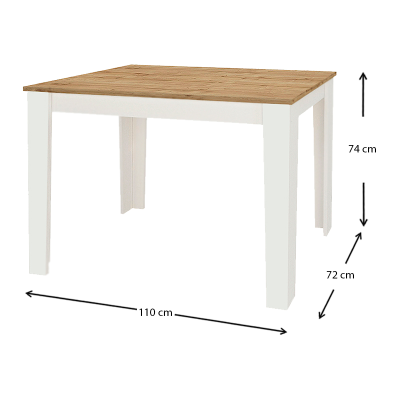 Τραπέζι Art Maison ΜΑΡΛΑΣ - White Oak (110x72x74εκ.) Τραπέζι Art Maison ΜΑΡΛΑΣ - White Oak (110x72x74εκ.)