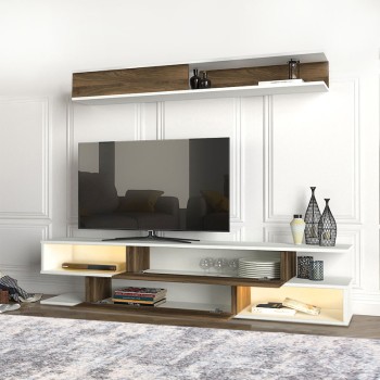 Σύνθεση τηλεόρασης Art Maison Λιβάδια - White Walnut (180x29,5x39εκ.)