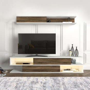 Σύνθεση τηλεόρασης Art Maison Λιβάδια - White Walnut (180x29,5x39εκ.)