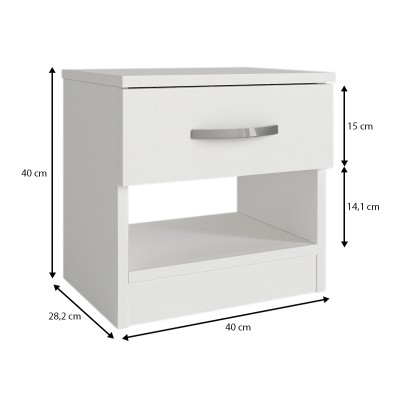 Κομοδίνο Art Maison Έυβοια - White (40x28,2x40εκ.)