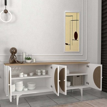 Μπουφές Art Maison Πόρος - White Natural (180x45x75εκ)