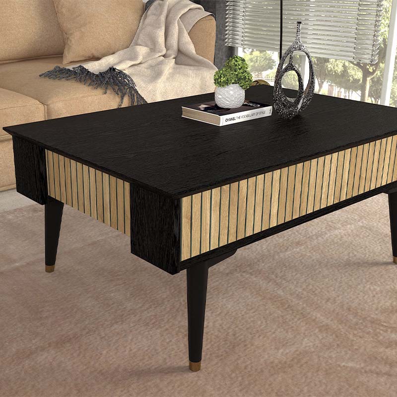 Τραπεζάκι σαλονιού Art Maison Μαντώ - Black Natural (90x60x38,6εκ.)