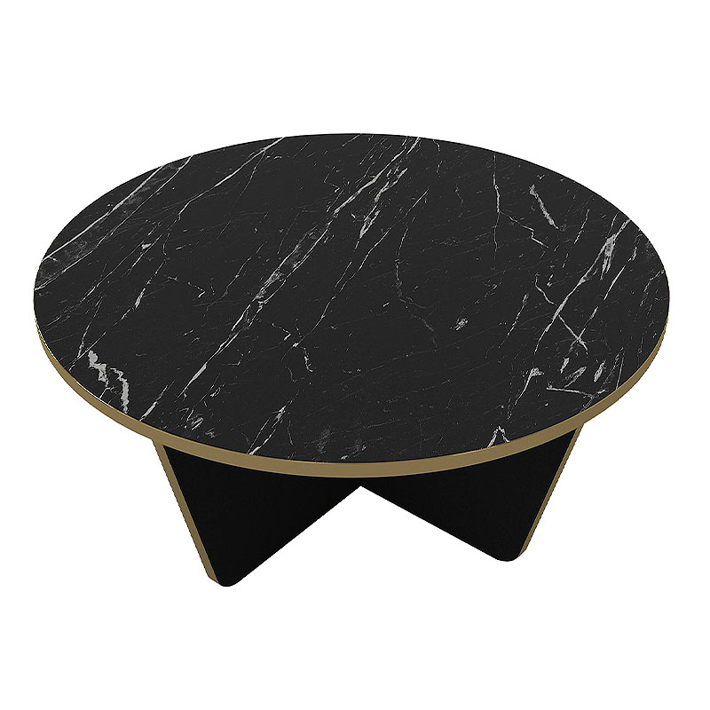 Τραπεζάκι σαλονιού Art Maison Λάρος - Black (Φ75x35εκ.)