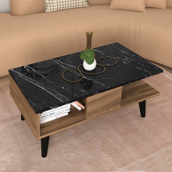 Τραπεζάκι σαλονιού Art Maison Βοθύνοι - Black Walnut (90x54x39,6εκ.)