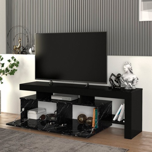 Έπιπλο τηλεόρασης Art Maison Αμοργός - Black Marble (160x40x53εκ.)