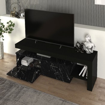 Έπιπλο τηλεόρασης Art Maison Αμοργός - Black Marble (160x40x53εκ.)