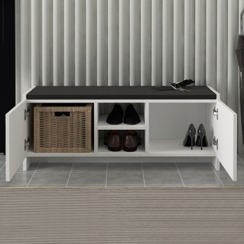 ΠΑΠΟΥΤΣΟΘΗΚΗ ART MAISON ZABBAR - WHITE (110x33,2x43εκ.)