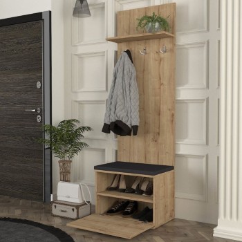 Έπιπλο εισόδου Art Maison Noriko χρώμα sapphire oak 60x38,2x190εκ.