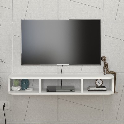 Έπιπλο τηλεόρασης επιτοίχιο Art Maison Axew με LED χρώμα λευκό 120x29,6x19,2εκ.