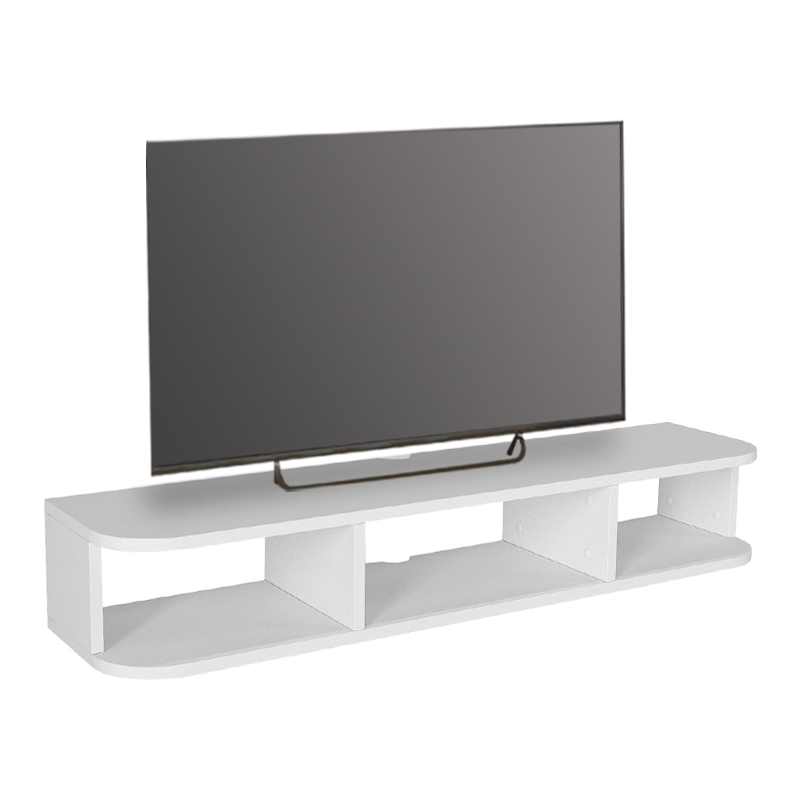 Έπιπλο τηλεόρασης επιτοίχιο Art Maison Axew με LED χρώμα λευκό 120x29,6x19,2εκ.