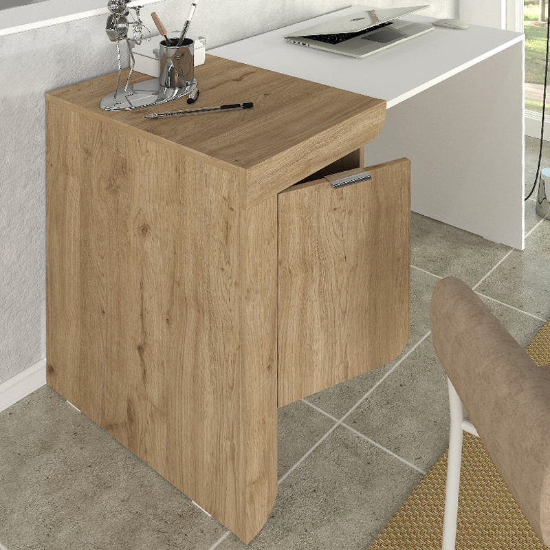 Γραφείο εργασίας Art Maison Michio χρώμα sepet oak - λευκό 120x60x73,2εκ.