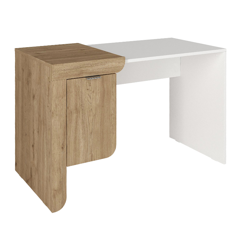 Γραφείο εργασίας Art Maison Michio χρώμα sepet oak - λευκό 120x60x73,2εκ.