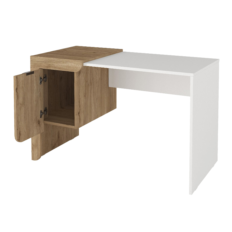 Γραφείο εργασίας Art Maison Michio χρώμα sepet oak - λευκό 120x60x73,2εκ.