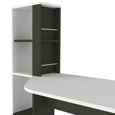 Γραφείο εργασίας Art Maison Michiaki χρώμα ανθρακί - λευκό 121,8x59,6x131,8εκ. Γραφείο εργασίας Art Maison Michiaki χρώμα ανθρακί - λευκό 121,8x59,6x131,8εκ.