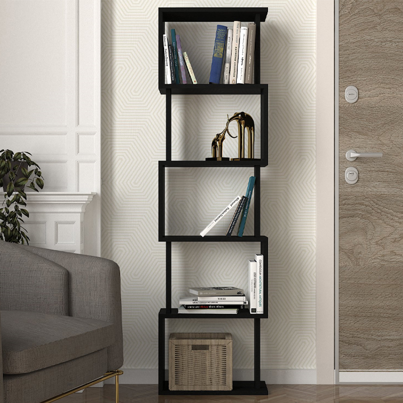 Βιβλιοθήκη Art Maison Morgrem χρώμα μαύρο 45x19,6x158,8εκ. Βιβλιοθήκη Art Maison Morgrem χρώμα μαύρο 45x19,6x158,8εκ.