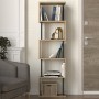 Βιβλιοθήκη Art Maison Morgrem χρώμα sapphire oak - ανθρακί 45x19,6x158,8εκ.