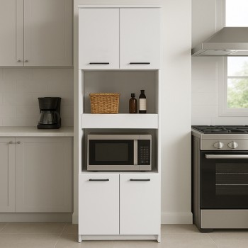 Ντουλάπι κουζίνας - μπάνιου Art Maison Phanpy χρώμα λευκό 60x42x180εκ.