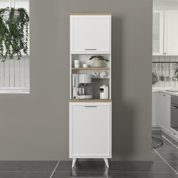 Έπιπλο κουζίνας Art Maison Salandit χρώμα λευκό - rota oak 53,4x39,6x196,1εκ.