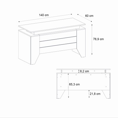 Γραφείο εργασίας Art Maison Landorus χρώμα sepet oak - ανθρακί 140x60x76,9εκ. Γραφείο εργασίας Art Maison Landorus χρώμα sepet oak - ανθρακί 140x60x76,9εκ.