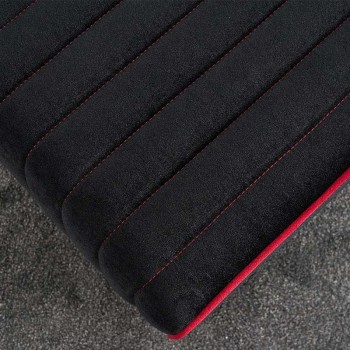 Σκαμπώ Art Maison Ερμούπολη - Black Red (40x40x40εκ.)