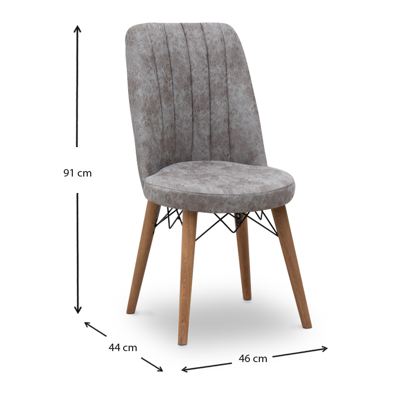 Καρέκλα τραπεζαρίας Art Maison ΜΗΛΟΣ - Gray Walnut (46x44x91εκ.)) Καρέκλα τραπεζαρίας Art Maison ΜΗΛΟΣ - Gray Walnut (46x44x91εκ.))