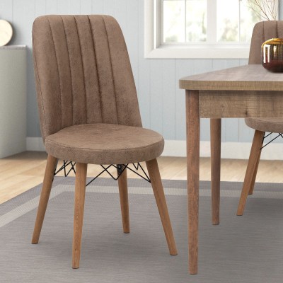 Καρέκλα τραπεζαρίας Art Maison Πλατειά - Brown Wallnut (46x44x91εκ.) Καρέκλα τραπεζαρίας Art Maison Πλατειά - Brown Wallnut (46x44x91εκ.)