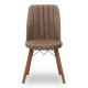 Καρέκλα τραπεζαρίας Art Maison Πλατειά - Brown Wallnut (46x44x91εκ.)