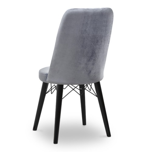 Καρέκλα τραπεζαρίας Art Maison Πλατειά - Gray Black (46x44x91εκ.)