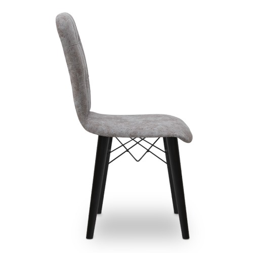 Καρέκλα τραπεζαρίας Art Maison Σίφνος - Gray Black (47x44x88εκ.)