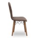 Καρέκλα τραπεζαρίας Art Maison Σίφνος - Brown Walnut (47x44x88εκ.)