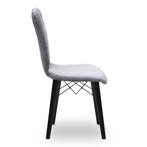 Καρέκλα τραπεζαρίας Art Maison Σίφνος - Grey Black (47x44x88εκ)