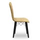 Καρέκλα τραπεζαρίας Art Maison Σίφνος - Yellow Black (47x44x88εκ.)
