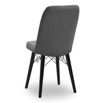 Καρέκλα τραπεζαρίας Art Maison Πλατειά - Gray Black (45x46x90εκ.)