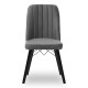 Καρέκλα τραπεζαρίας Art Maison Πλατειά - Gray Black (45x46x90εκ.)