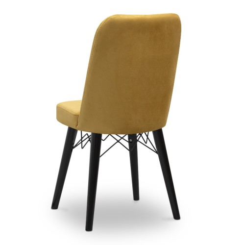 Καρέκλα τραπεζαρίας Art Maison Πλατειά - Yellow Black (45x46x90εκ.)