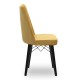 Καρέκλα τραπεζαρίας Art Maison Πλατειά - Yellow Black (45x46x90εκ.)