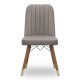 Καρέκλα τραπεζαρίας Art Maison Πλατειά - Beige Walnut (45x46x90εκ.)
