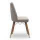 Καρέκλα τραπεζαρίας Art Maison Πλατειά - Beige Walnut (45x46x90εκ.)