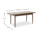 Τραπέζι επεκτεινόμενο Art Maison Μολάδι - Light Walnut (130/168x80x77εκ.)