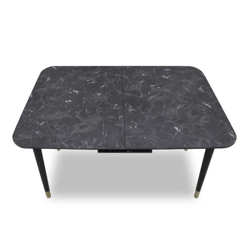 Τραπέζι επεκτεινόμενο Art Maison Μολάδι - Black (124/152x80x74εκ.)