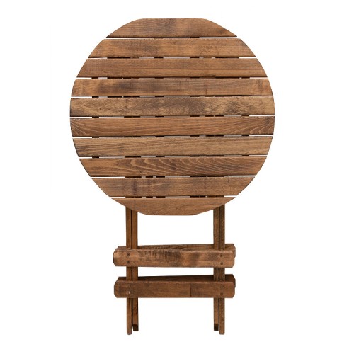 Τραπέζι πτυσσόμενο Art Maison Ζάκυνθος - Walnut (Φ60x75εκ.)